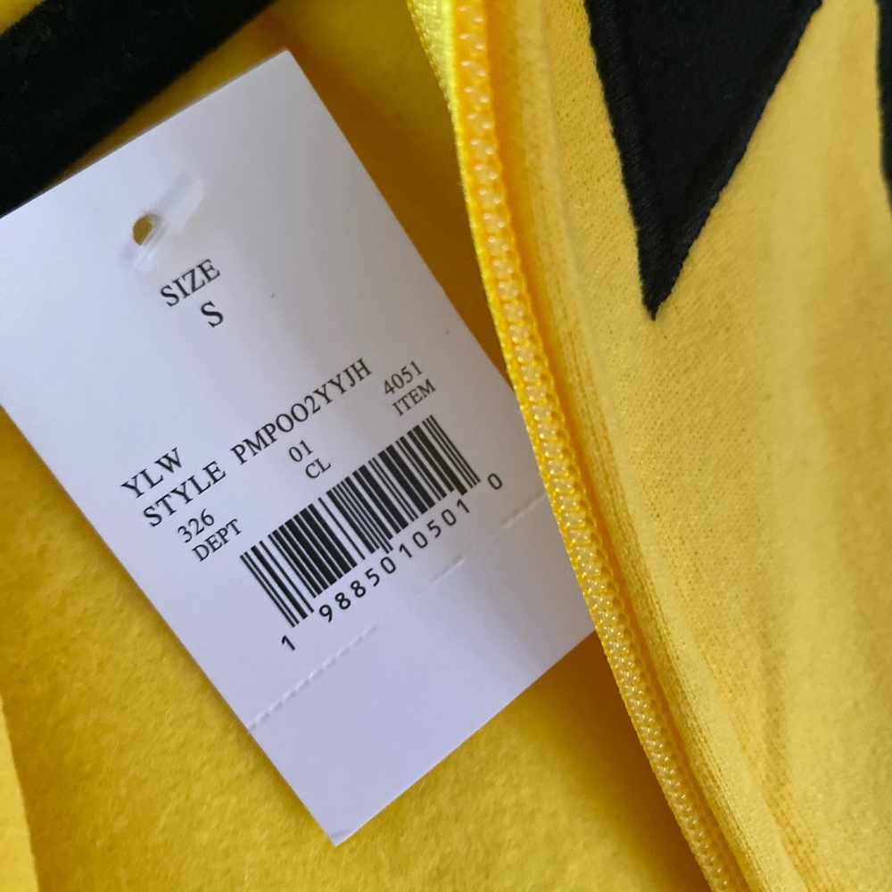 Pokemon Pikachu Character Hooded Sweatshirt - Yellow S (6/7) NWT - Picture 9 of 11